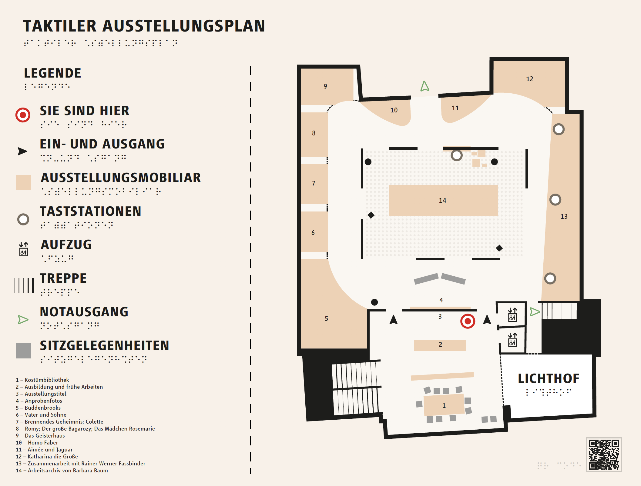 Taktiler Ausstellungsplan